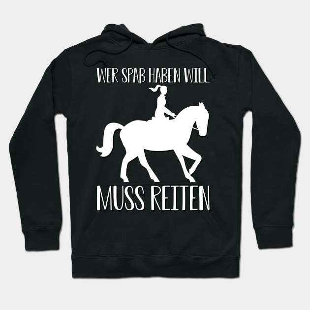 Reiten I Pferdesprüche lustiges Pferd Hoodie by 5StarDesigns